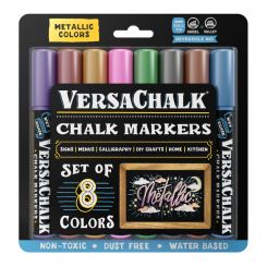 Versachalk Metallic Liquid Chalk Markers - Bold Tip 8 Pack