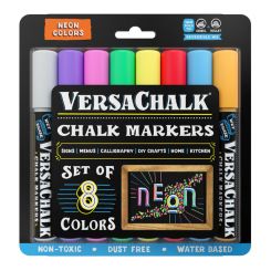 Versachalk Neon Liquid Chalk Markers - Bold Tip 8 Pack