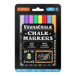 Versachalk Neon Liquid Chalk Markers - Fine Tip 8 Pack