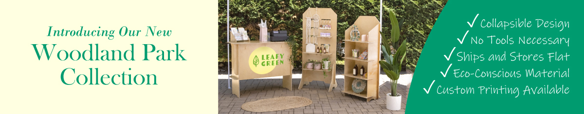 Flat packed wood displays