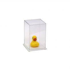 Acrylic Display Box 6"H x 4"W x 4"L with White Base