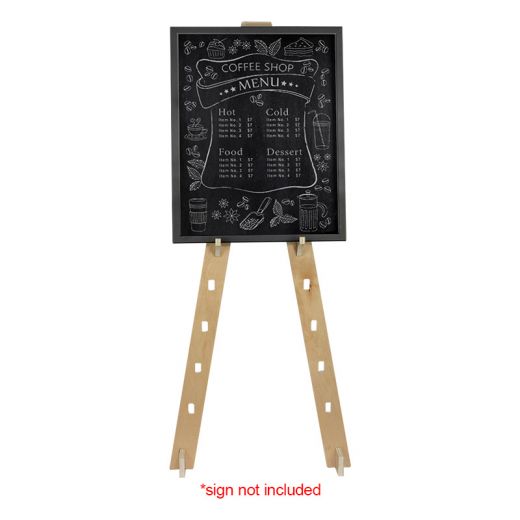 Wooden Floor Standing Easel with 4 Adjustable Pegs, Collapsible