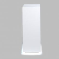 White Laminate Floor LED Accent Lighted Pedestal