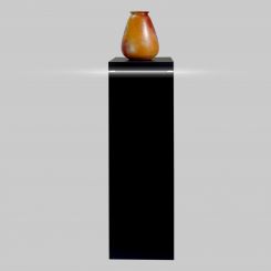 Black Laminate Top LED Accent Lighted Pedestal