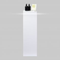 White Laminate Top LED Accent Lighted Pedestal