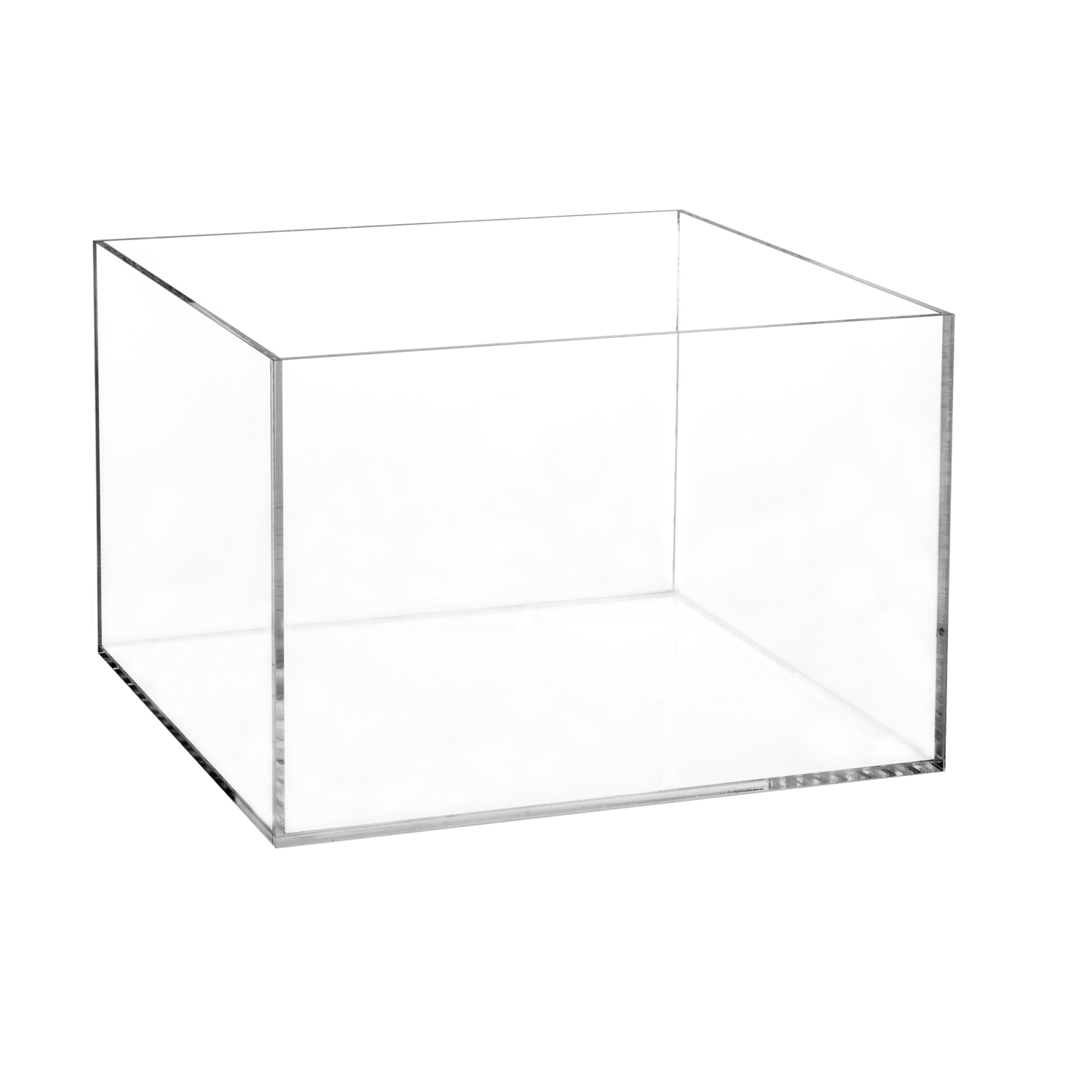 Mirror Acrylic Plastic Cube Pedestal 12W x 12D x 12H Inches 