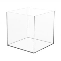 Acrylic 5 Sided Box - 8H x 8W x 12L - Plexiglass, Lucite