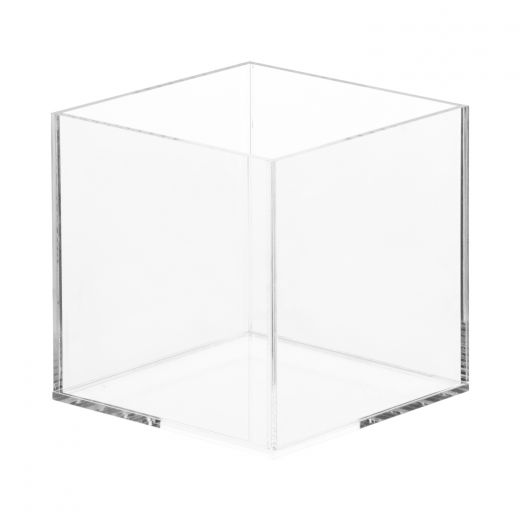 Acrylic 5 Sided Box - 4 x 4 x 4 - Plexiglass, Lucite