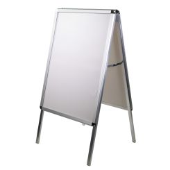 23x33 Double Sided Sidewalk Sign with Aluminum Frame and UV Resistant Cover in Silver