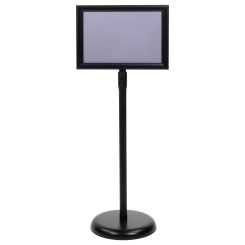8.5 x 11 Adjustable Height Floor Sign Stand in Black