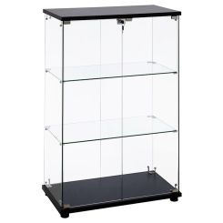 Frameless Glass Display Case – 48" Double Door with Lock