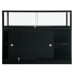 Quarter Vision Glass Display Counter – 48" with Storage Base
