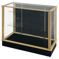 Retail Display Counter – 70" Tempered Glass with Adjustable Shelves & Sliding Doors