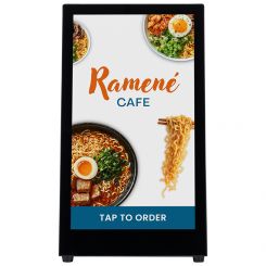 21.5" Touch Screen Digital Countertop Stand, 10pt PCAP Touch, Media Player, Black