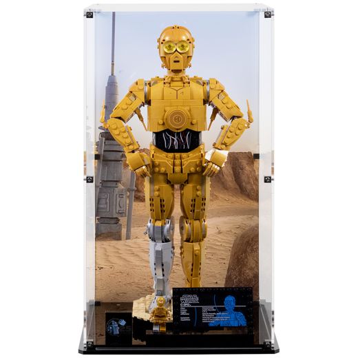Display Case for LEGO® Buildable C3PO 75398 shopPOPdisplays