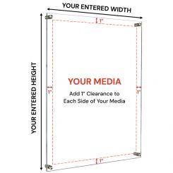 Custom Floating Acrylic Wall Frame with Metal Standoffs
