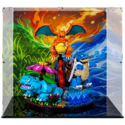 Display Case for LEGO®  Venusaur, Charizard and Blastoise 72153 RTA With Print