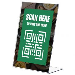 5x7 Slant Back Premium Break Resistant PETG Sign Holder