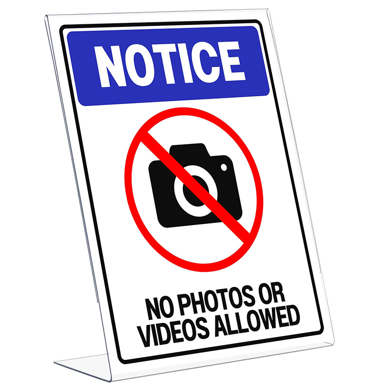 85 Sticker Slant 8.5x11 Slant Back Premium Break Resistant PETG Sign Holder ...