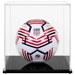 Standard Soccer Ball Acrylic Display Case 12" x 12" x 12" with Black Base