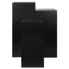 Set of 3 Black Economy Nesting Display Pedestals