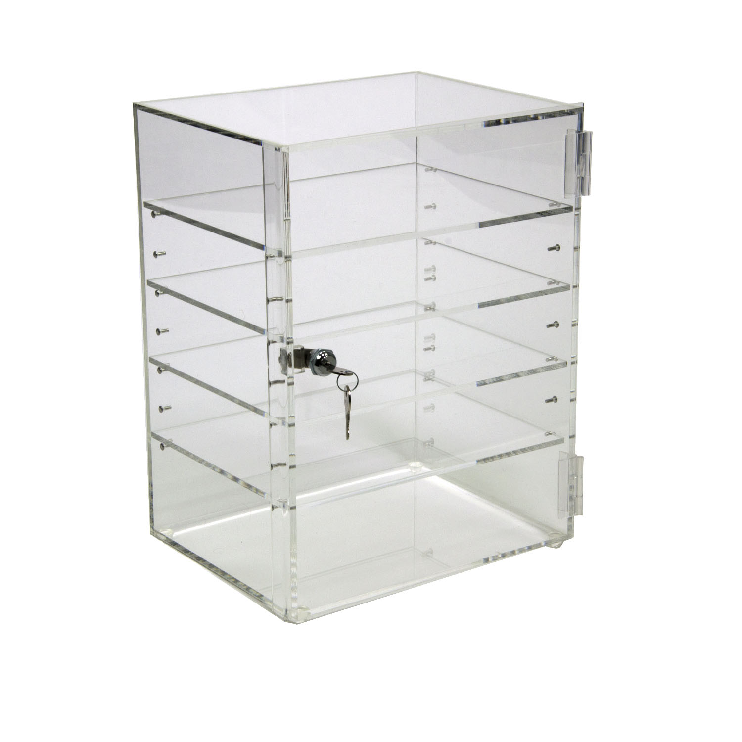 Acrylic Locking w/ 4 Adjustable Shelves shopPOPdisplays