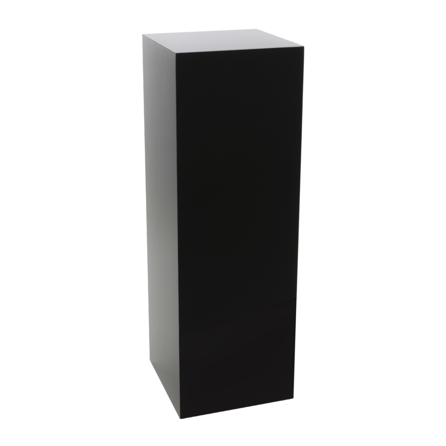 Gloss Black Laminate Pedestal Display Stand shopPOPdisplays