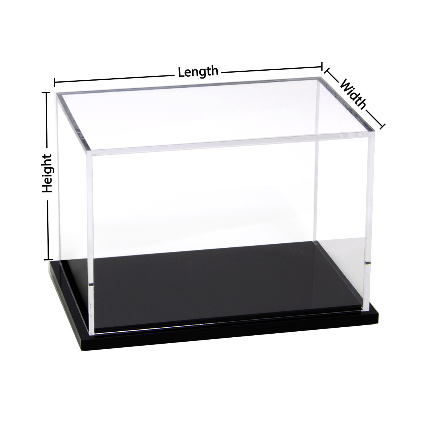 Acrylic Rotating Countertop Display Case with LED Lights - Eds Box