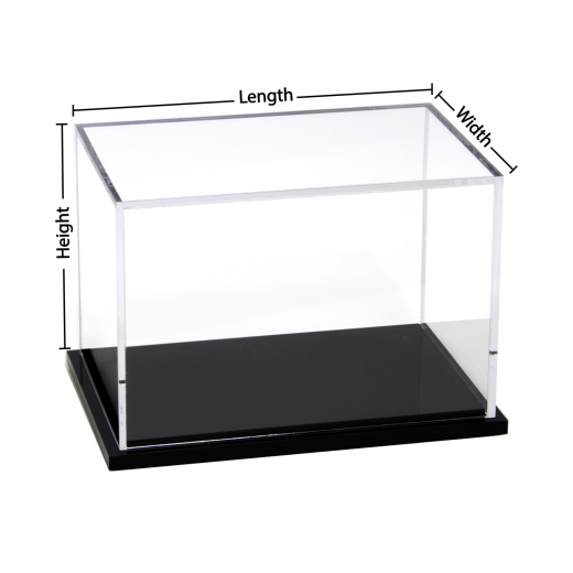 Perspex Case Acrylic Display Box Plastic Base Self-Assembly 11.8" H Big Size New 