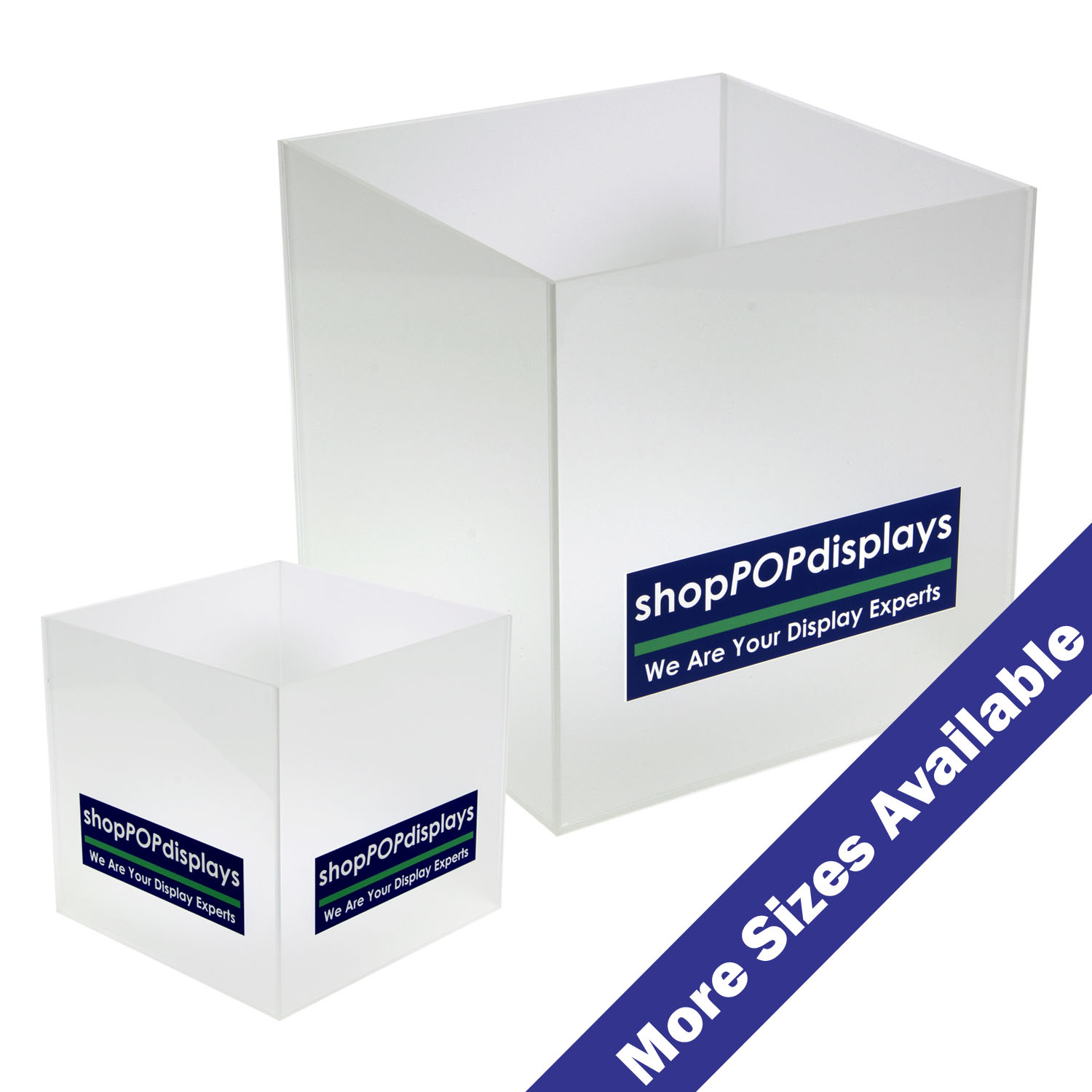 FixtureDisplays 8.5x16.0x 4.5 Frosted Acrylic Ballot Box w/Sign Holder,Wall or Countertop-Clear 19243