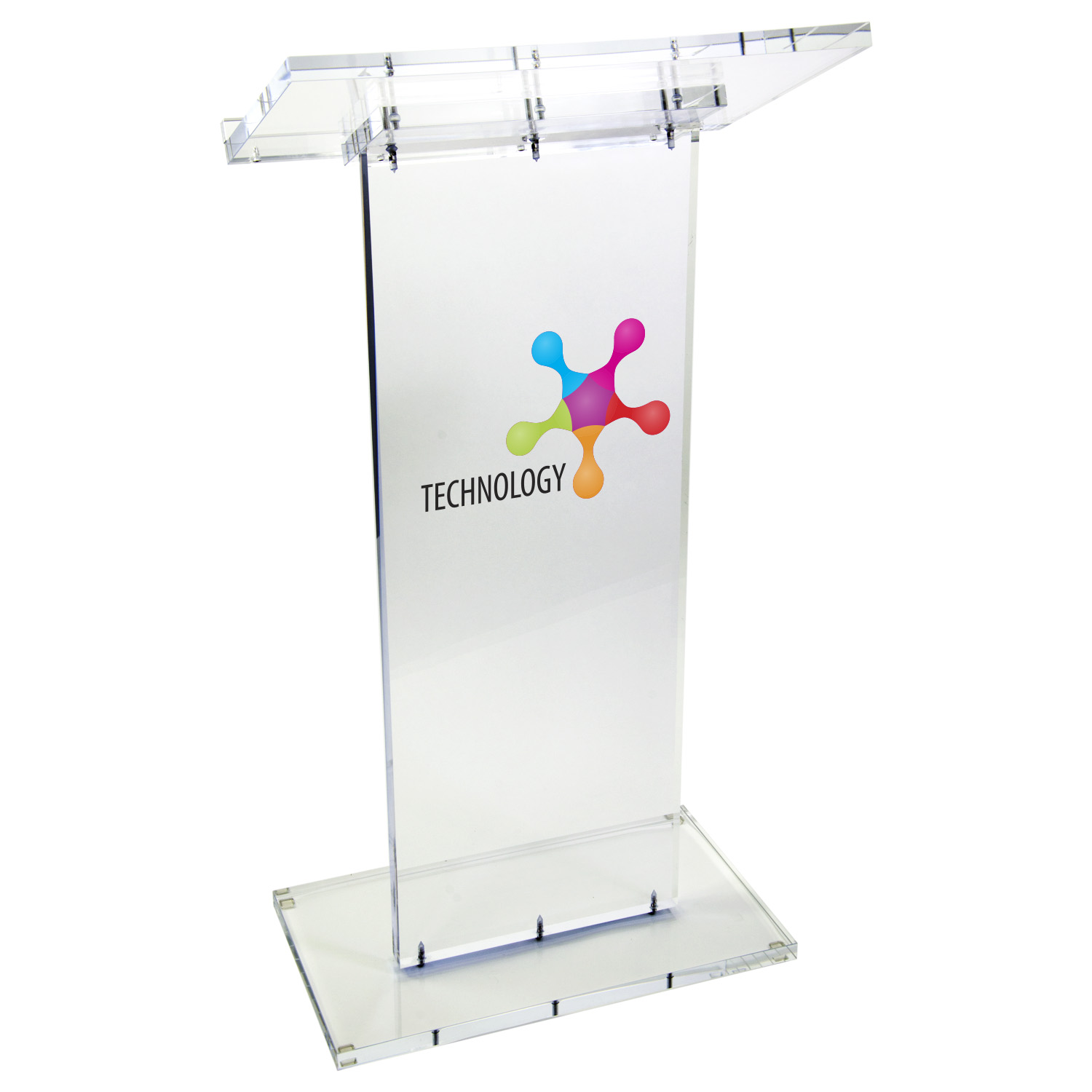 Custom Printed Acrylic Deluxe Podium Lectern shopPOPdisplays