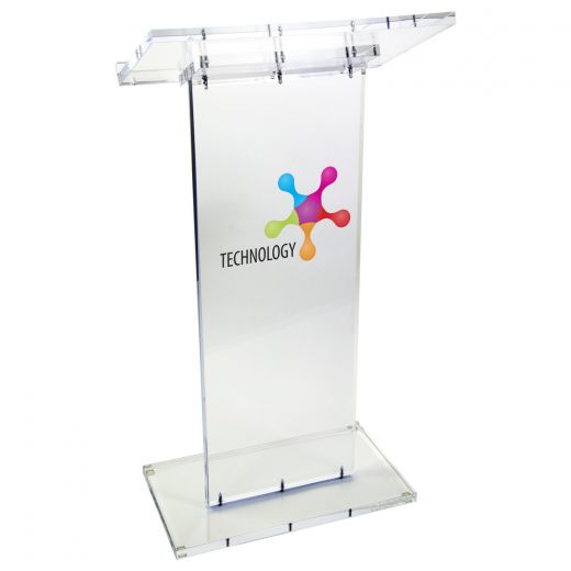 Custom Printed Acrylic Deluxe Podium Lectern