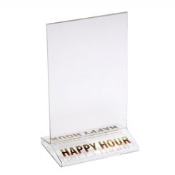 Custom Printed 5.5x7 Top Loading Acrylic Sign Holder Triangle Base