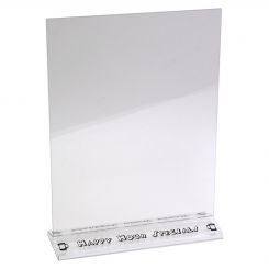 Custom Printed 8.5x11 Top Loading Double Sided Acrylic Sign Holder Triangle Base