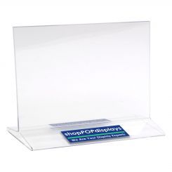 Custom Printed 5x3 Top Loading Double Sided Acrylic Sign Holder Triangle Base