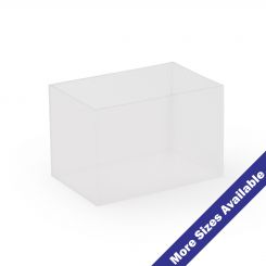 Fixturedisplays 5-Sided 11.5x11.5x30 Clear Pedestal Acrylic Box Plexiglass Raffle Ticket Box Lucite Pedestal Dump Bin, Donation Bin New Knock Down
