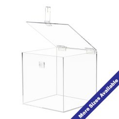 Acrylic 5-Sided Box w/ Hasp Lock Lid