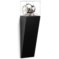 Contemporary Museum Pedestal - Black Wood Laminate