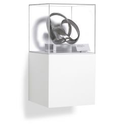 White Laminate Wall Pedestal Display Case