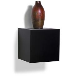 Black Laminate Wall Pedestal Shelf