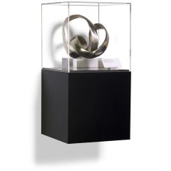 Black Laminate Wall Pedestal Display Case