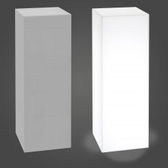 Display plinths/podiums 350mm sq 5 Sided open 1 end Black white or clear 