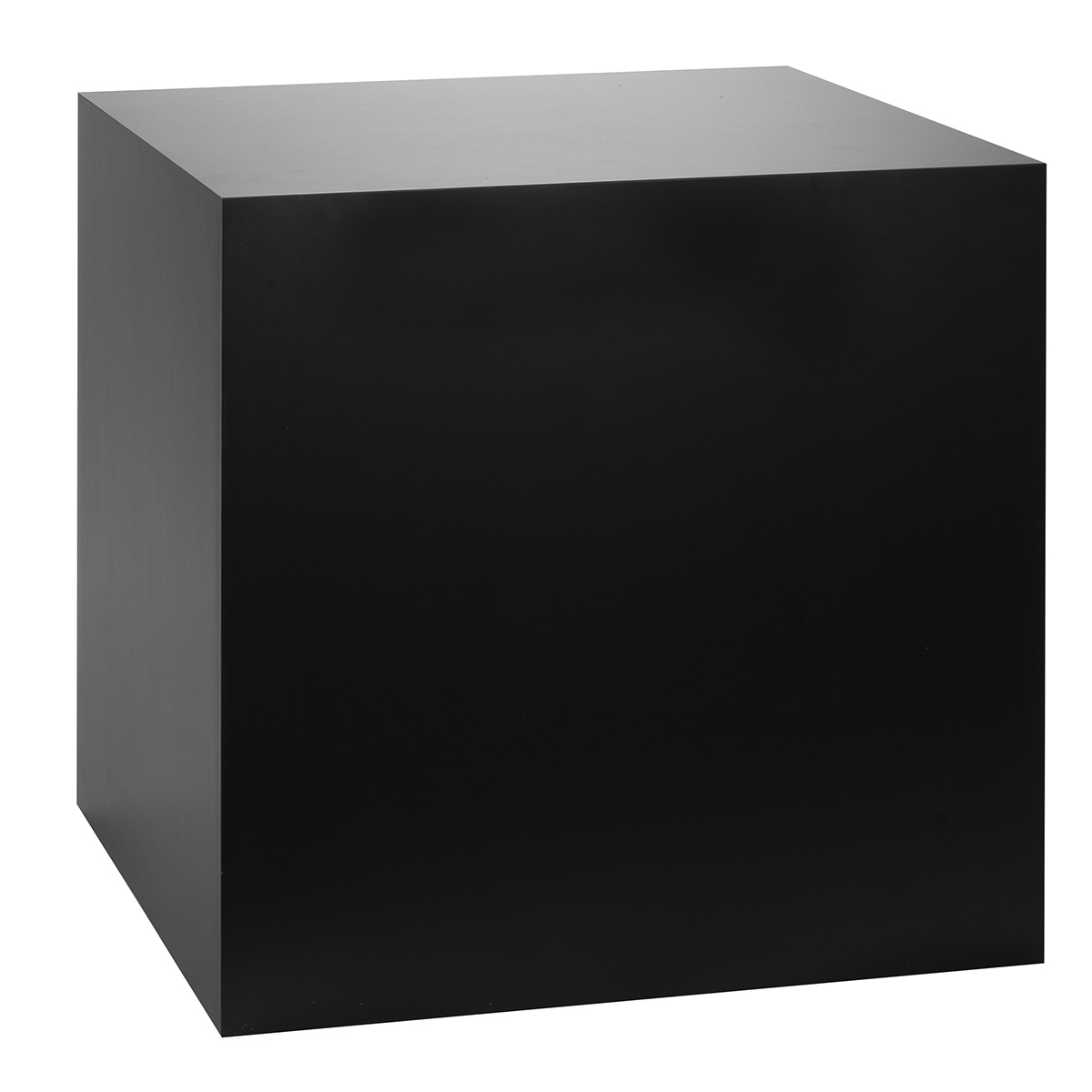 Black Laminate Cube Table Pedestal Display Stand shopPOPdisplays