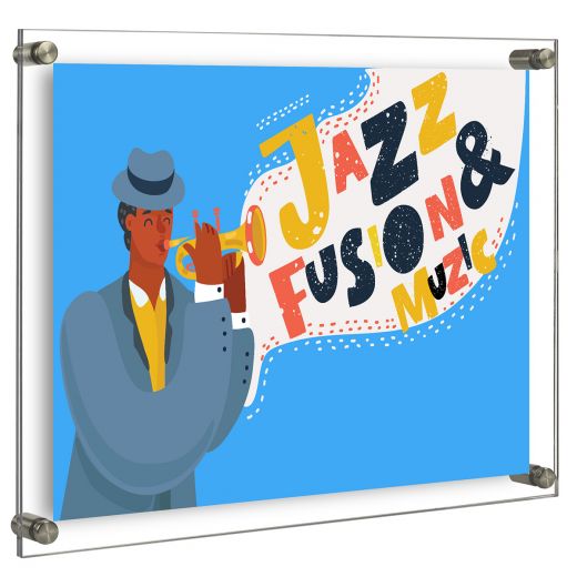 11" x 17" Floating Acrylic Wall Frame with Metal Standoffs