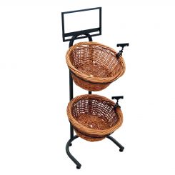 Two Tier Round Basket Stand