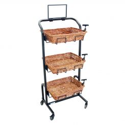 Rolling 3 Tier Basket Display