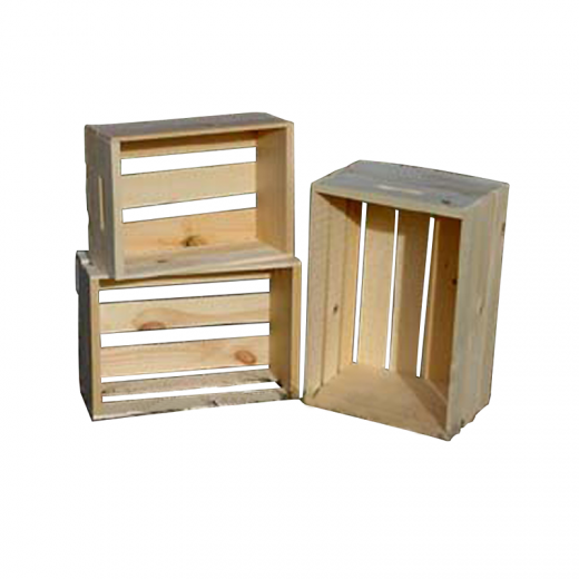 set of 3 pine nested crates