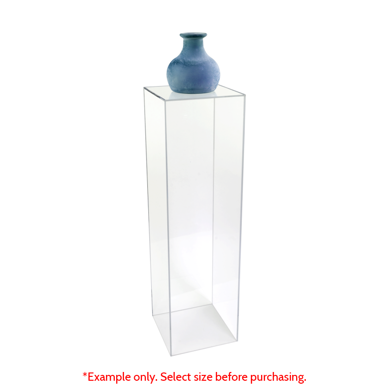 Clear Pedestal, Plexiglas Stand, Made in USA