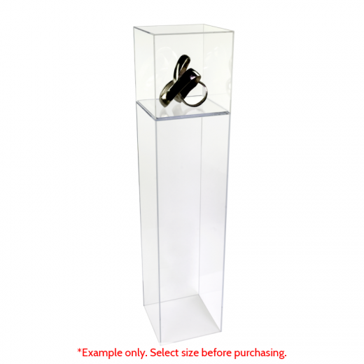 Clear Acrylic Pedestal Display Case - Plastic Display