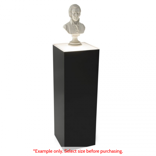 Contemporary Museum Pedestal - Black Wood Laminate